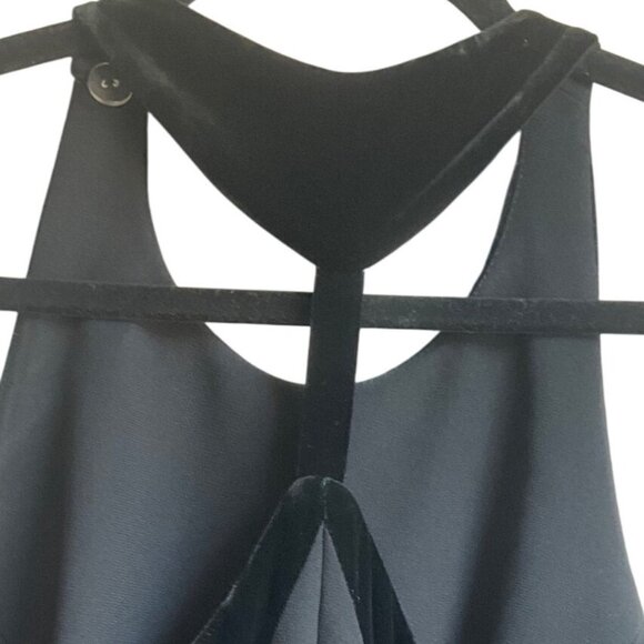 VTG Andrea Polizzi Rex Lester Small Black Halter Formal Gown Dress Velvet Goth - Picture 4 of 16